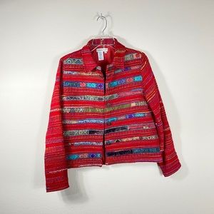 Coldwater Creek - Embroidered Patch Jacket